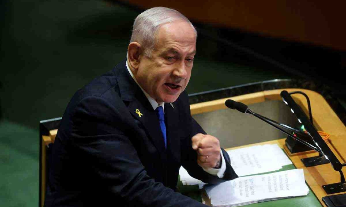 
Netanyahu mantém a invasão por terra de Israel no Líbano -  (crédito: SPENCER PLATT/AFP)