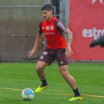 Rochet ficou fora de treino junto com o restante do grupo do Internacional e priorizou trabalhos na academia -  (crédito: Foto: Ricardo Duarte / Internacional)