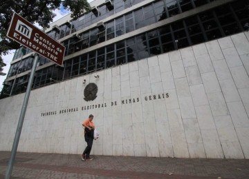 Fachada da sede do Tribunal Regional Eleitoral de Minas Gerais (TRE-MG), em Belo Horizonte -  (crédito: Edesio Ferreira/EM/D.A. Press)