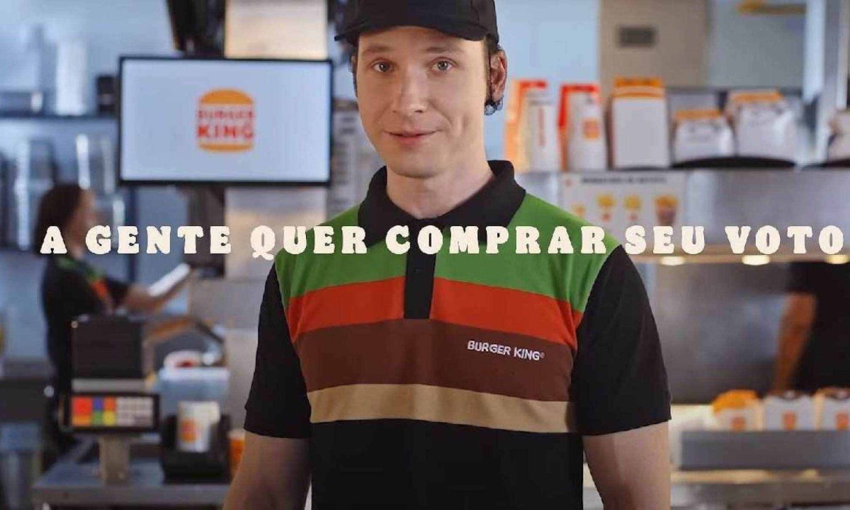 Rede de fast-food quer promover o engajamento cívico com ação -  (crédito: Reprodução / YouTube)