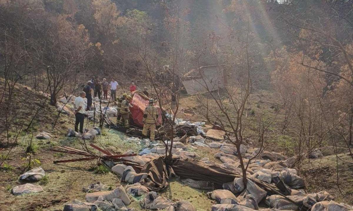 Acidente aconteceu no início da manhã, e o Corpo de Bombeiros recebeu o chamado às 6h40 -  (crédito: CBMMG)