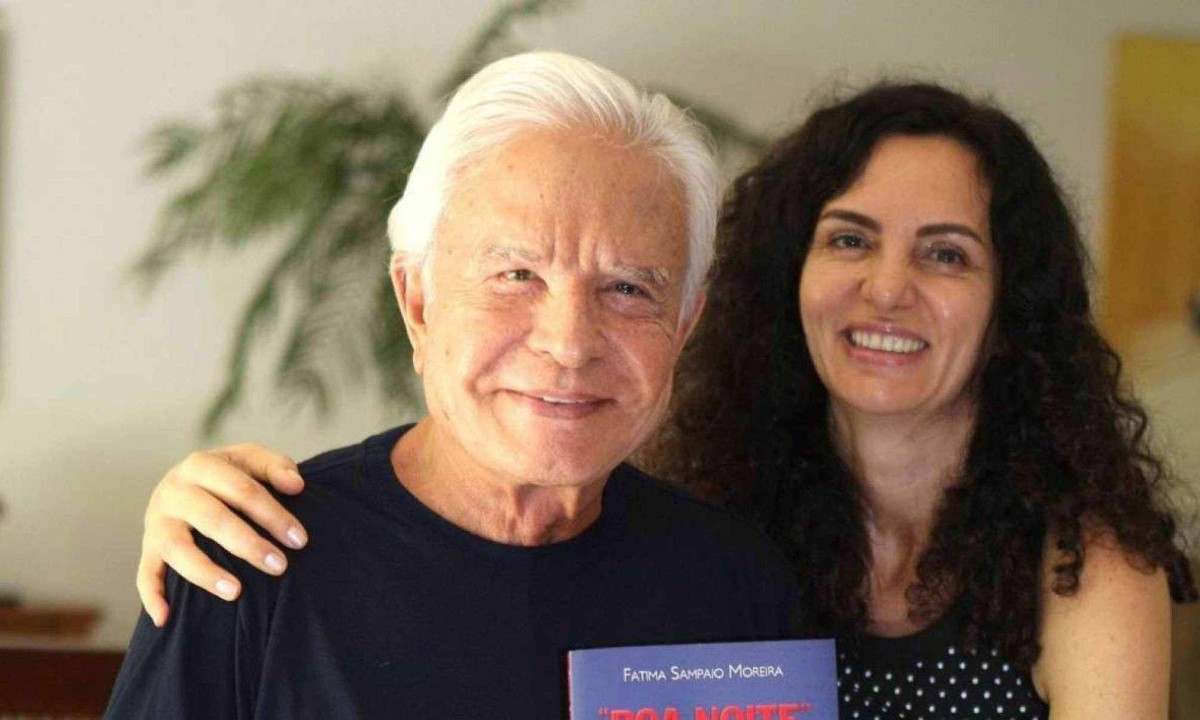 Cid Moreira e a esposa Fátima Sampaio -  (crédito: Instagram / Cid Moreira)