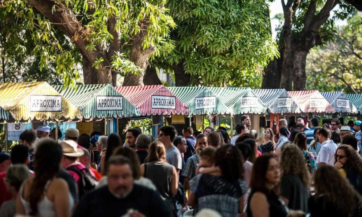 Feira Aproxima acontece neste sábado (5/10) com vinhos e gastronomia mineira  -  (crédito: Vitor Schwaner)