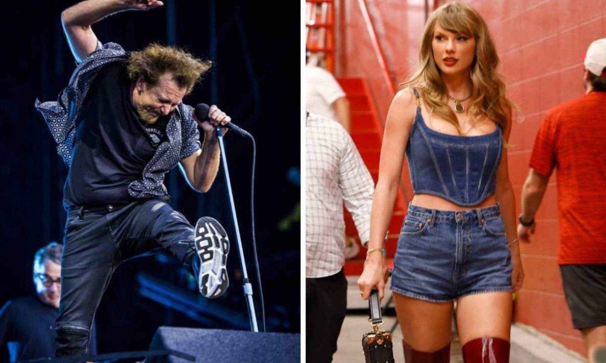 Roqueiros do Pearl Jam cantaram Taylor Swift em show -  (crédito: AFP)