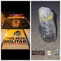 Adolescente é apreendida com granada e revólver em ônibus de viagem - PMRv/Divulgação