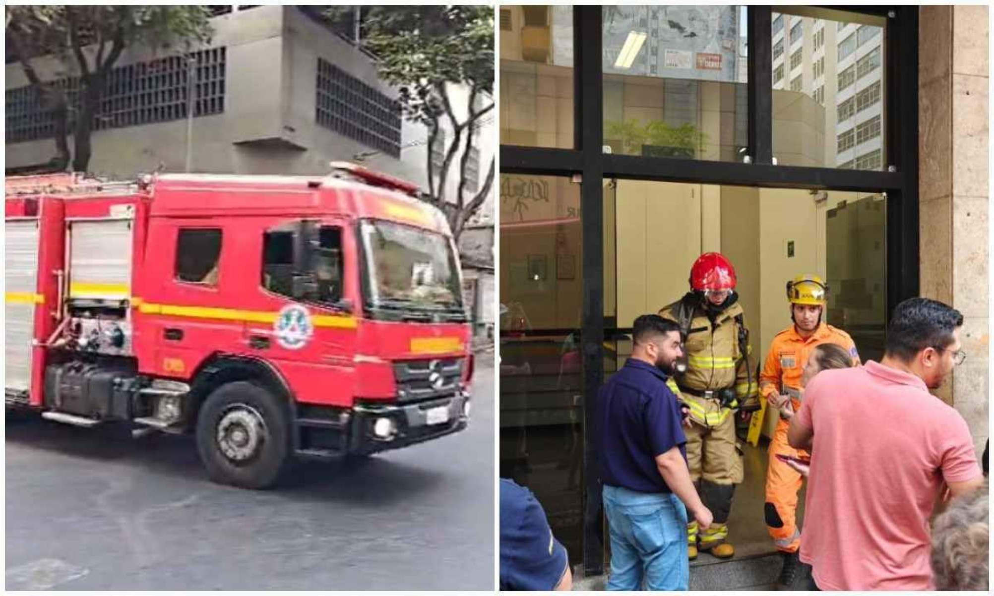 Incêndio atinge 8º andar de edifício no Centro de BH; prédio é evacuado