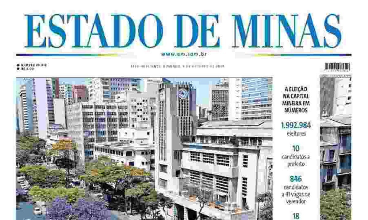 ESTADO DE MINAS -  (crédito: CAPA DO ESTADO DE MINAS)