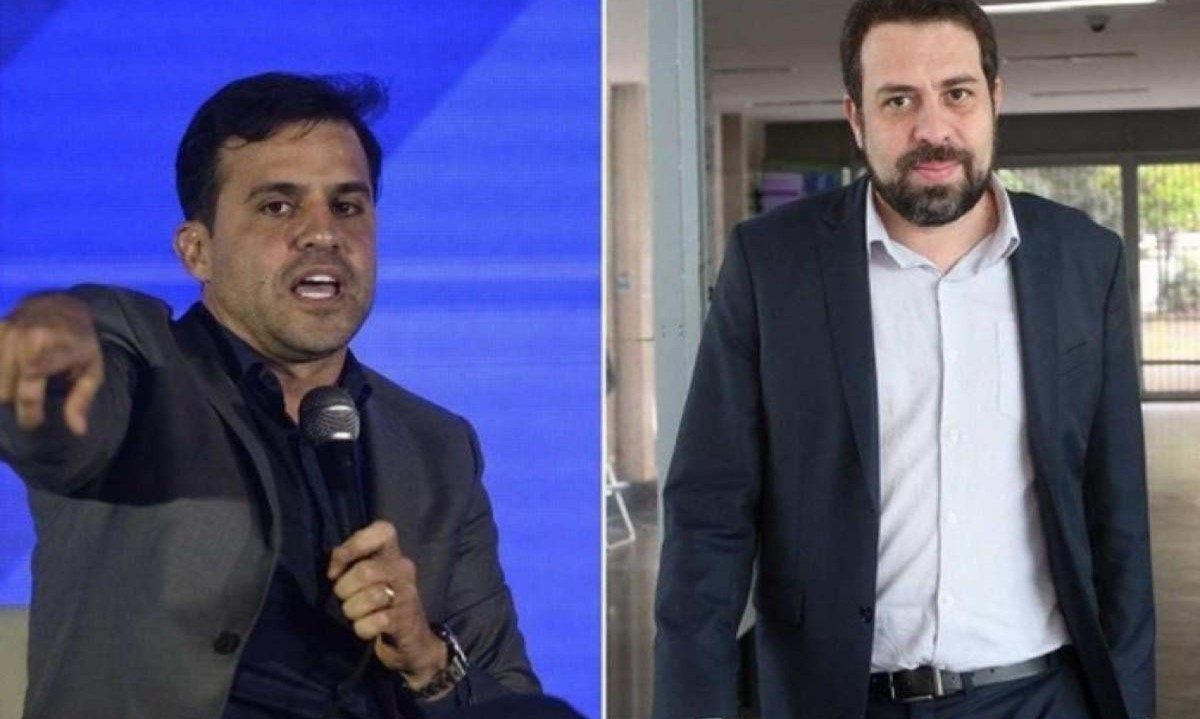 Mais um epis&oacute;dio do embate entre os advers&aacute;rios na corrida eleitoral de S&atilde;o Paulo Guilherme Boulos (Psol) e Pablo Mar&ccedil;al (PRTB)  -  (crédito: Ed Alves/CB/D.A Press)