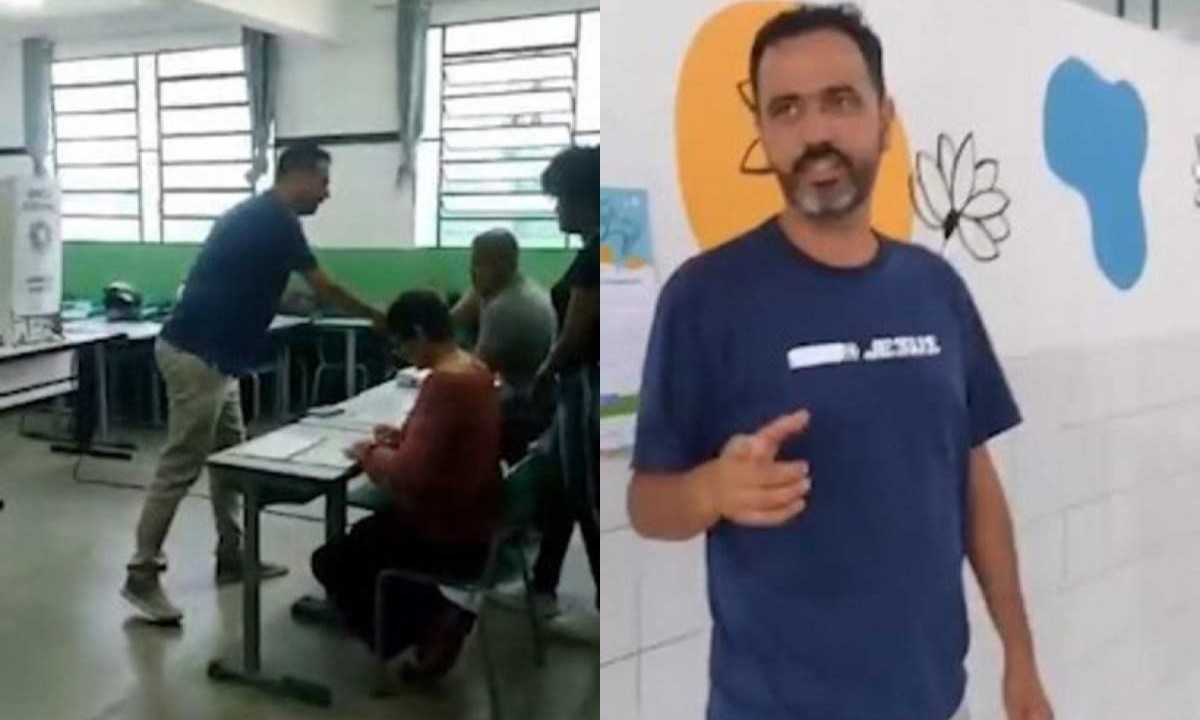 Candidato é flagrado fazendo boca de urna em Amarantina, distrito de Ouro Preto, no que parece ser uma tentativa de fazer frente à possível reeleição do prefeito atual -  (crédito: Reprodução)