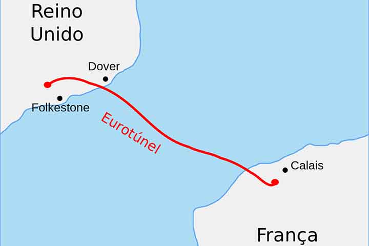 Maior túnel subaquático do mundo, o Eurotúnel criou uma ligação fixa entre a Grã-Bretanha e a Europa continental sob as águas do Canal da Mancha. 


