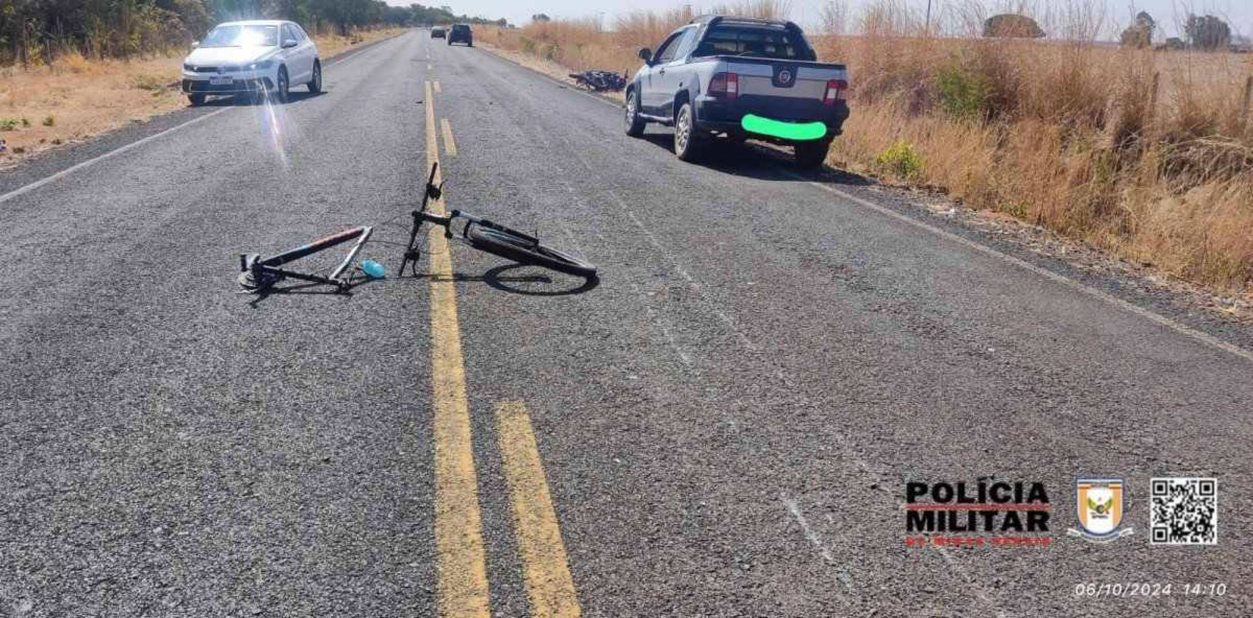 Criança de 12 anos morre em acidente entre moto e bicicleta em Minas