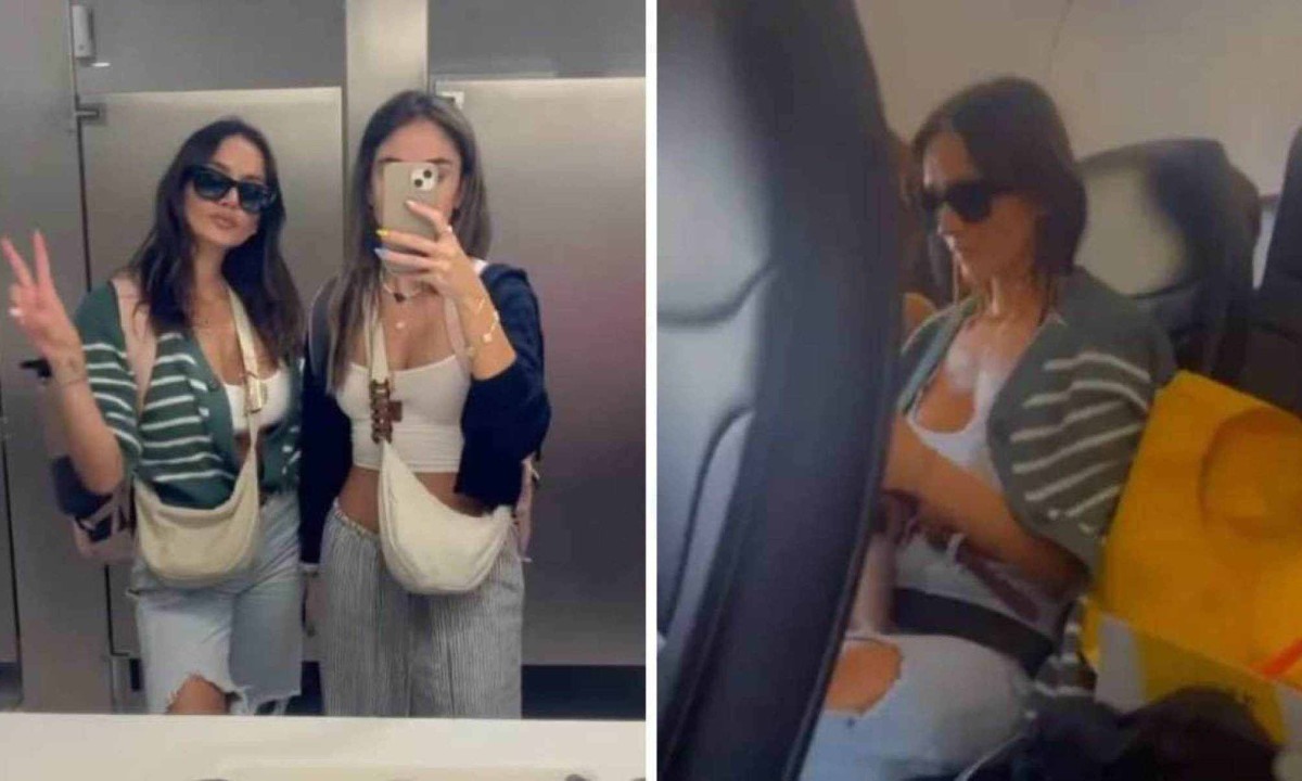 Mulheres que vestiam croppeds foram expulsas de avião -  (crédito: Redes sociais)