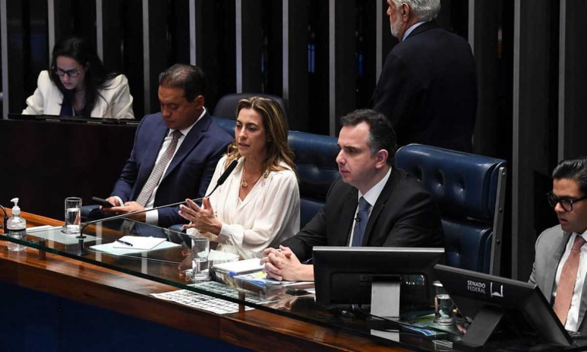  A senadora Soraya Thronicke (Podemos-MS) é autora do pedido de CPI aceito pelo
presidente do Senado Federal, senador Rodrigo Pacheco (PSD-MG) -  (crédito: Jonas Pereira/Agência Senado)