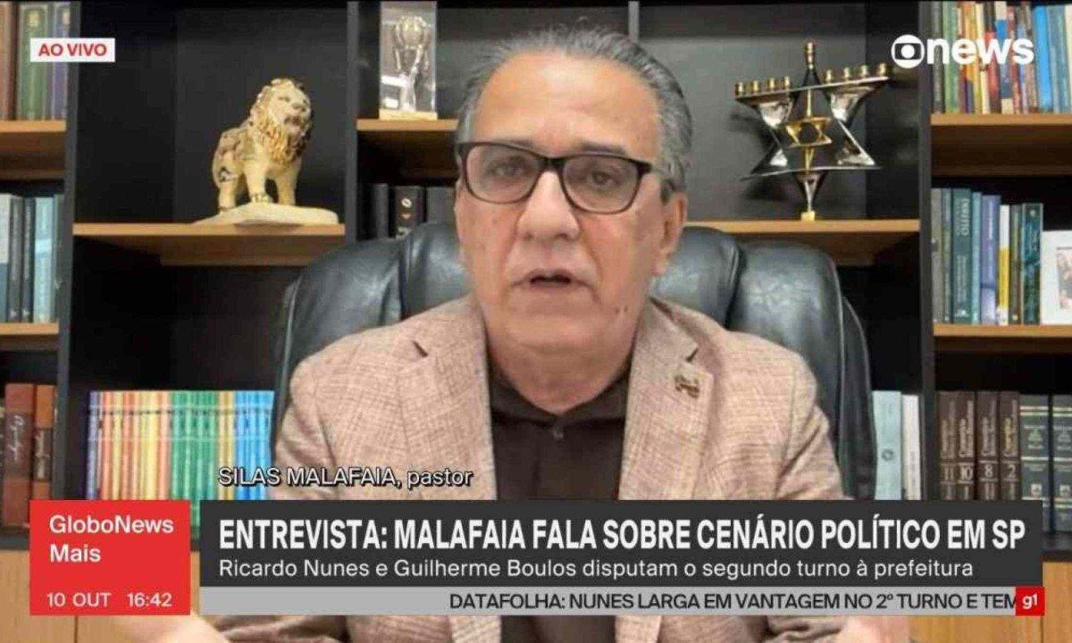 Pastor Silas Malafaia comenta sobre suas falas em entrevista à colunista Mônica Bergamo -  (crédito: Reprodução/Rede Globo)