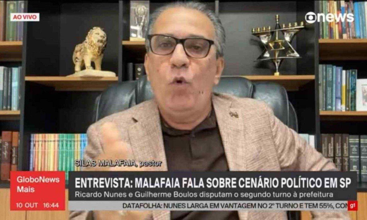 Pastor Silas Malafaia comenta sobre suas falas em entrevista à colunista Mônica Bergamo -  (crédito: Reprodução/Rede Globo)