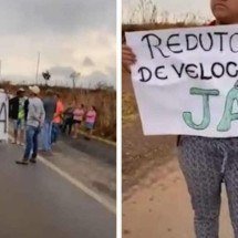 Manifestação contra acidentes fecha BR-251 - Redes Sociais