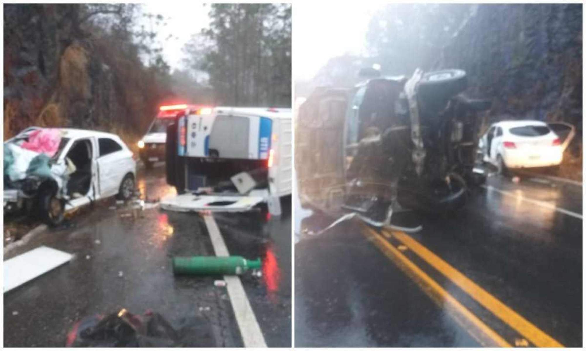 Enfermeira morre em acidente entre ambulância e carro na BR-262, em Minas