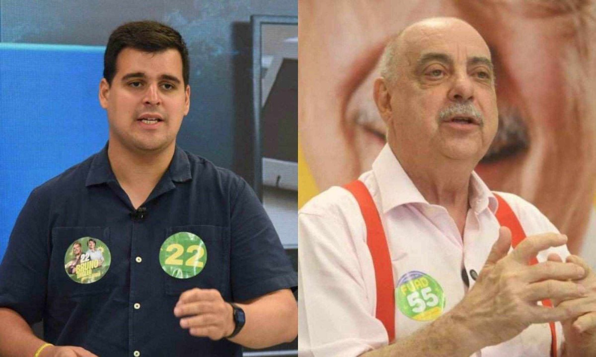 Bruno Engler (PL) e Fuad Noman (PSD) disputam o segundo turno das eleições à Prefeitura de Belo Horizonte -  (crédito: Gladyston Rodrigues/Marcos Vieira/EM/D.A Press)