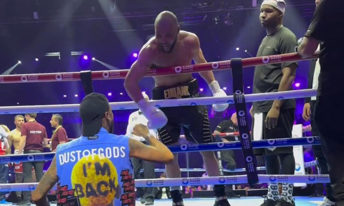 Neymar é atração em luta de boxe e festeja vitória de pugilista britânico -  (crédito: No Ataque Internacional)