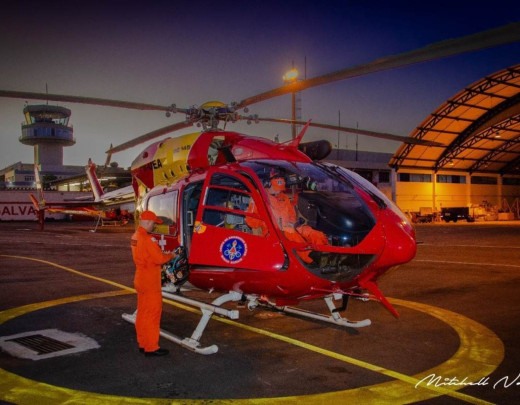 Arcanjo 4, helicóptero do Corpo de Bombeiros de Minas Gerais, que caiu nessa sexta-feira (11/10) em Ouro Preto -  (crédito: Mitchel Nazar)