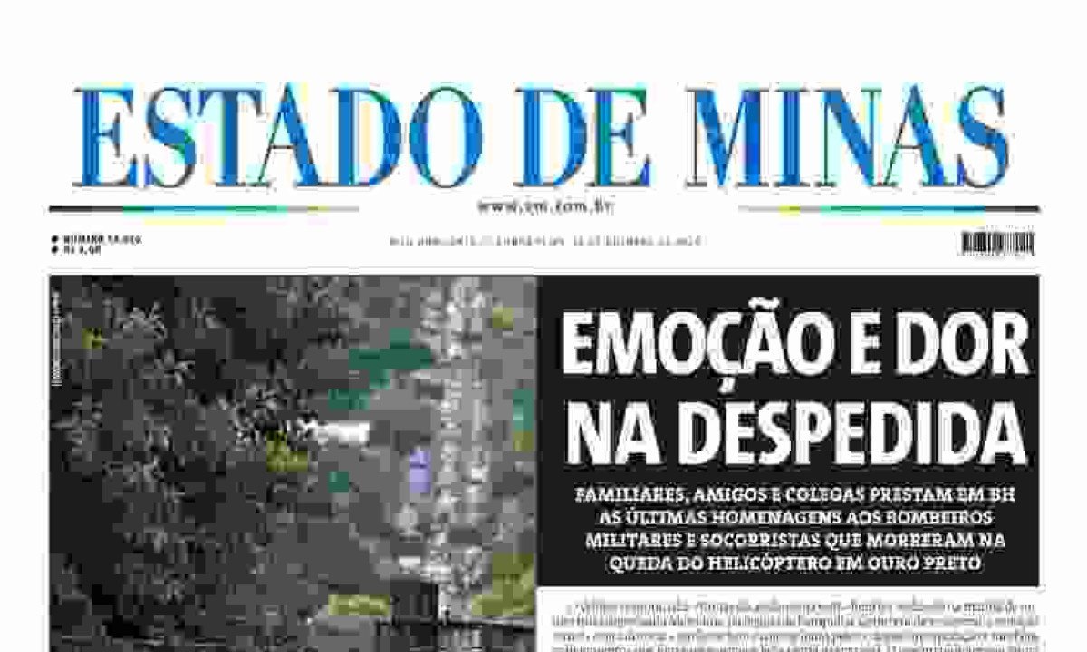 Confira a capa do Estado de Minas do dia 14/10/2024 -  (crédito: Estado de Minas)