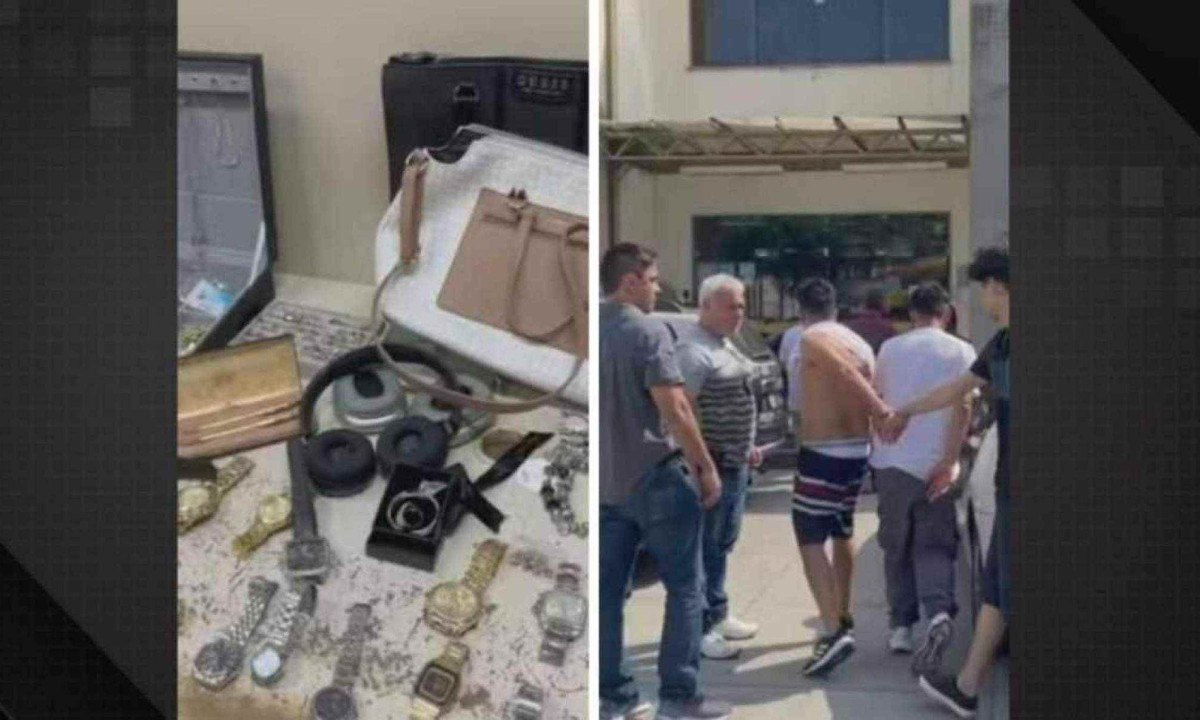 Grupo de colombianos que usavam disfarces para furtar foi preso -  (crédito: reprodução/redes sociais)