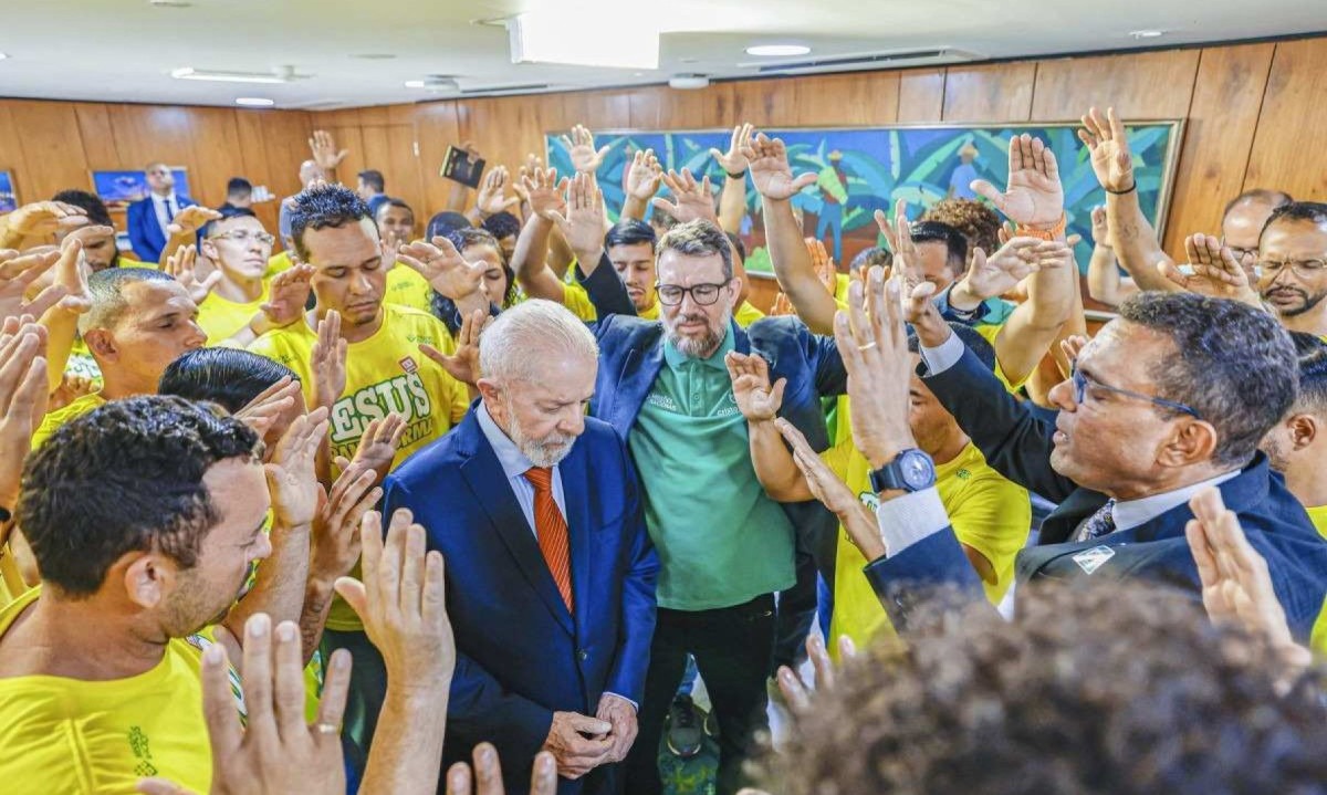 15.10.2024 - Presidente da República, Luiz Inácio Lula da Silva, durante a sanção do Projeto de Lei n° 3090/ 2023, que institui o Dia Nacional da Música Gospel, em cerimônia no Palácio do Planalto. Brasília - DF.

Foto: Ricardo Stuckert / PR -  (crédito: Ricardo Stuckert / PR)