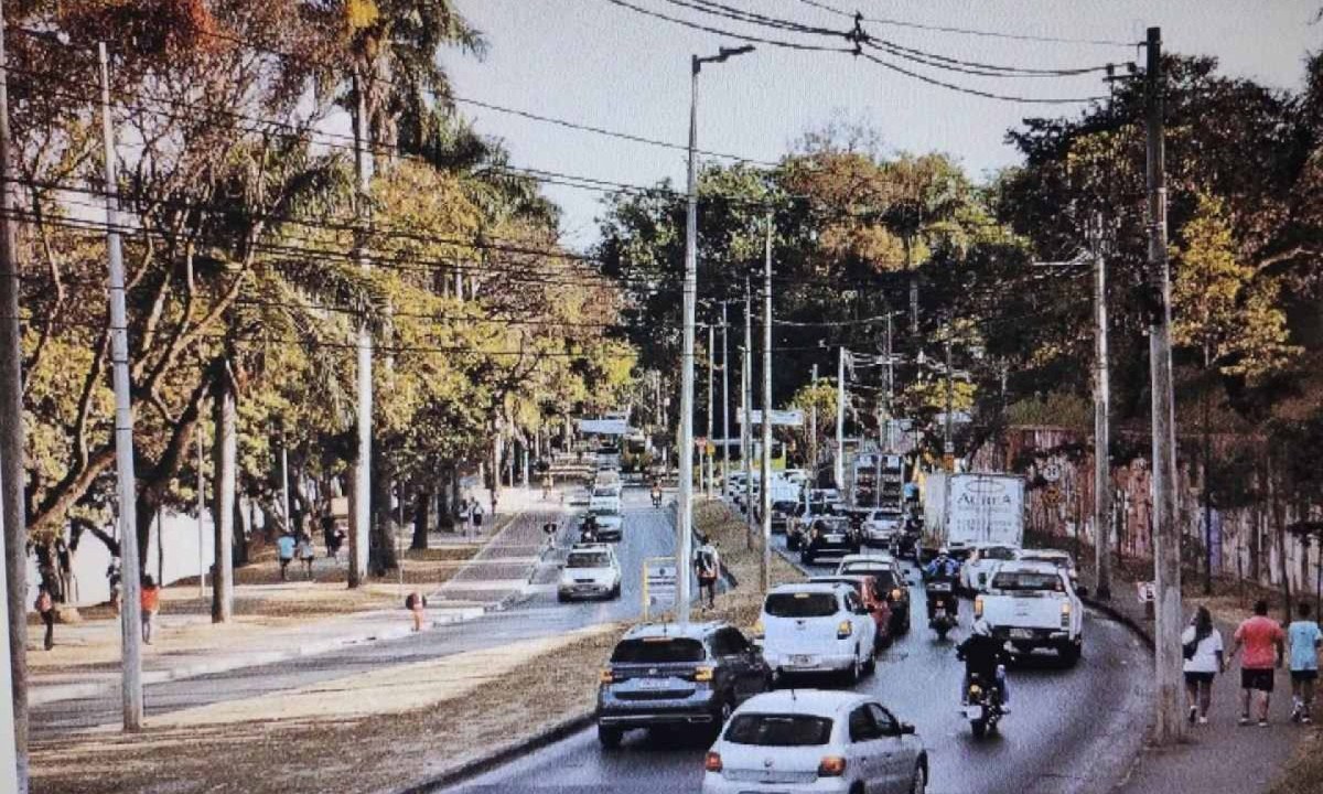 A avenida batizada como Otacílio Negrão de Lima em homenagem ao ex-prefeito de BH contorna a Lagoa da Pampulha, tem ciclovia e pista de caminhada, além de ser arborizada -  (crédito: Gladyston Rodrigues/EM/D.A Press)