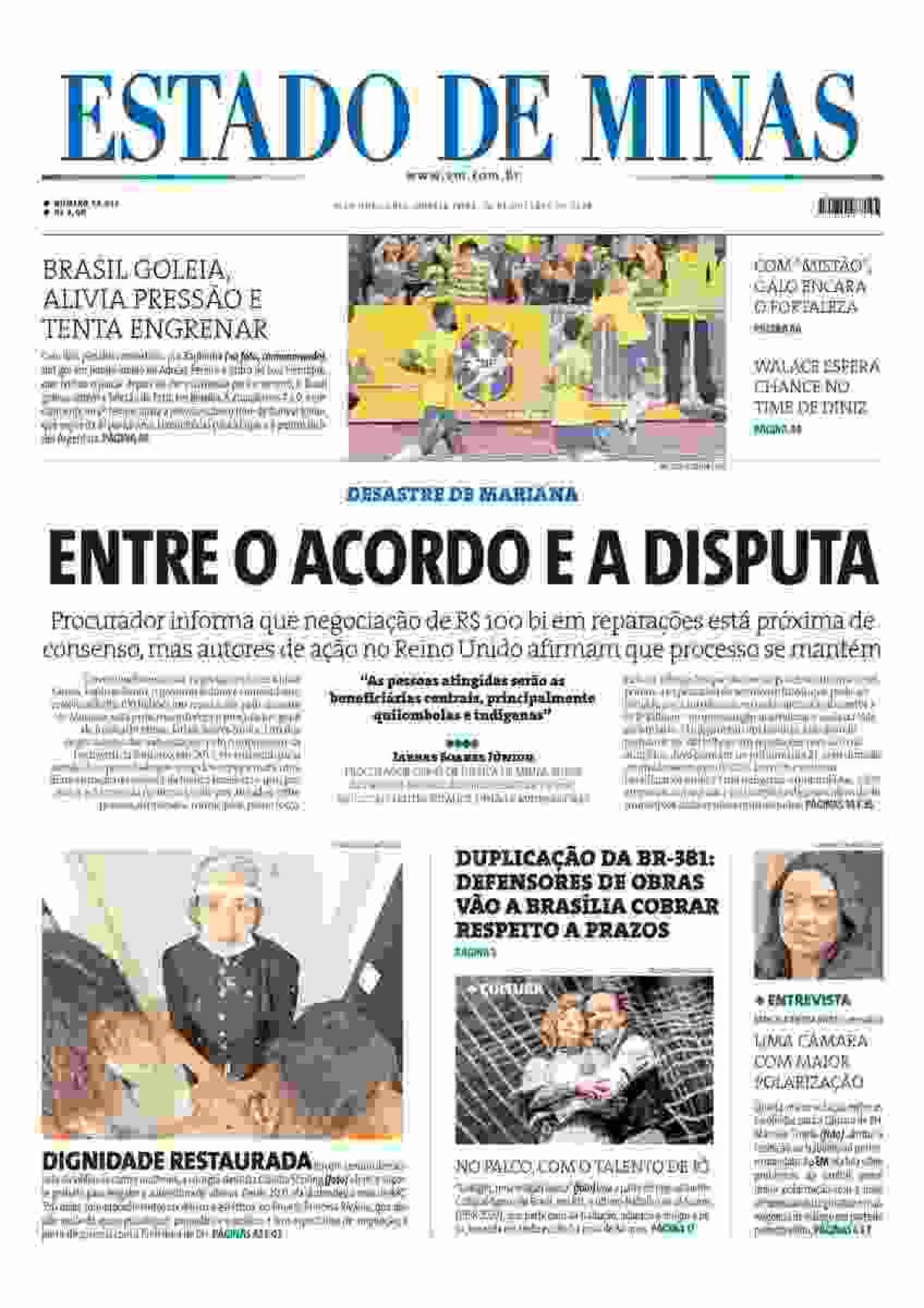 Capa impressa do EM de 16/10/2024