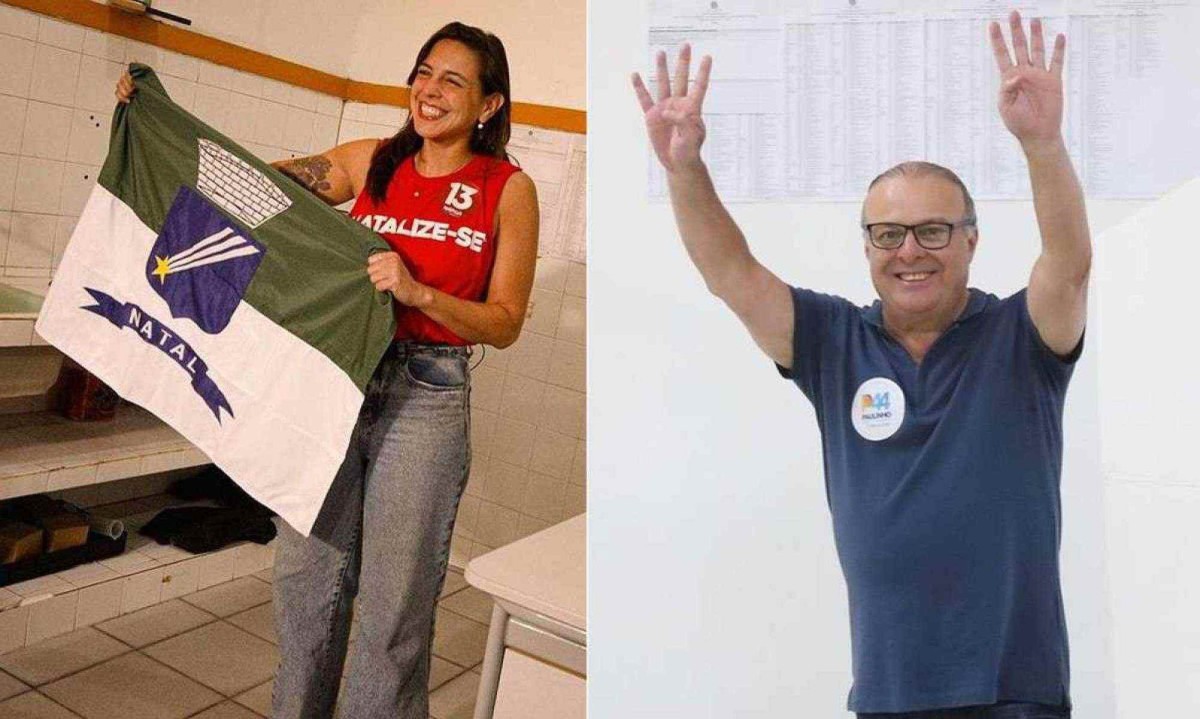 Natália Bonavides (PT) e Paulinho Freire (União) disputam o segundo turno em Natal -  (crédito: Luisa Medeiros/Divulgação/Campanha Paulinho Freire/Divulgação)