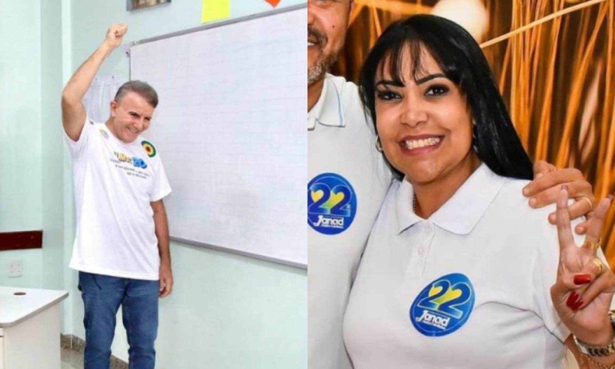 Eduardo Siqueira Campos (Podemos) aparece com 47% das intenções de voto na pesquisa estimulada, já Janad Valcari (PL) está com 43% -  (crédito: Reprodução/Redes Sociais)