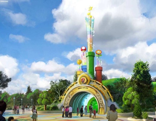 Super Nintendo World, uma das cinco áreas temáticas do Epic Universe, o novo parque de diversões do Universal Orlando Resort que será o maior da cidade  -  (crédito: Divulgação)