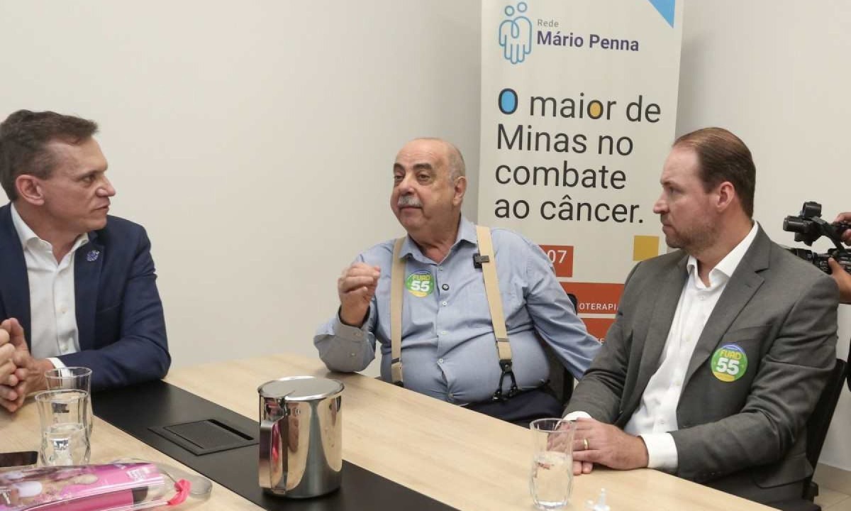 Fuad visitou o Hospital Mário Penna na manhã desta sexta-feira (18/10) -  (crédito:  Júnia Garrido/Campanha Fuad Noman)