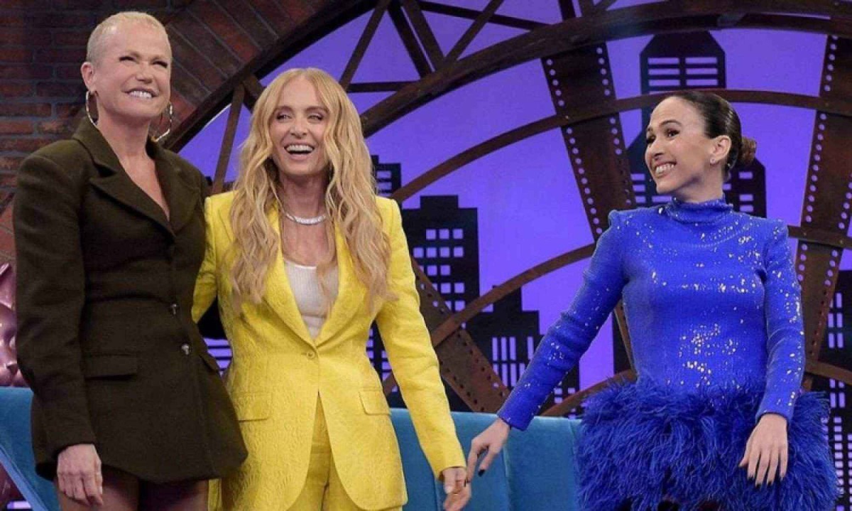 Xuxa e Angélica no programa Lady Night, apresentado por Tatá Werneck  -  (crédito: Reprodução/Globo)