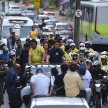 Bolsonaro faz rápida passagem pela Pampulha e dá início a motocarreata  - Gladyston Rodrigues/EM/D.A Press