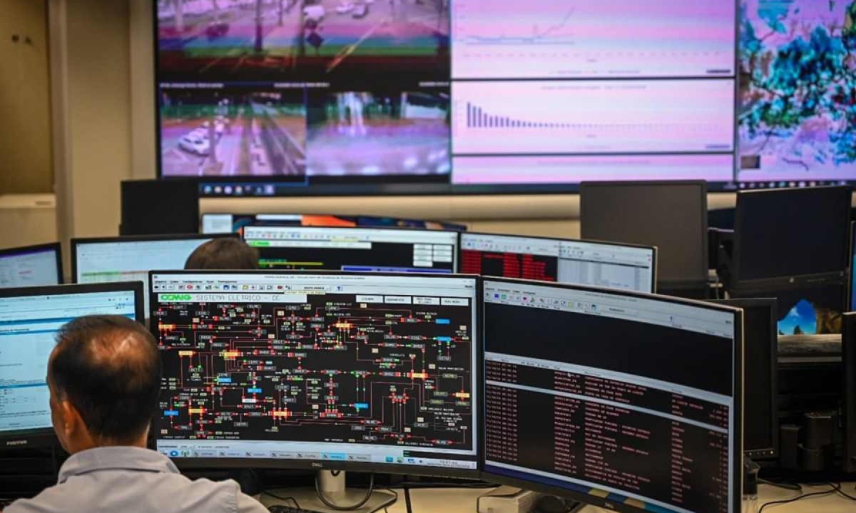 Centro de Operações de Distribuição de Energia Elétrica da Cemig -  (crédito: Leandro Couri/EM/D.A.Press. Brasil. MG)