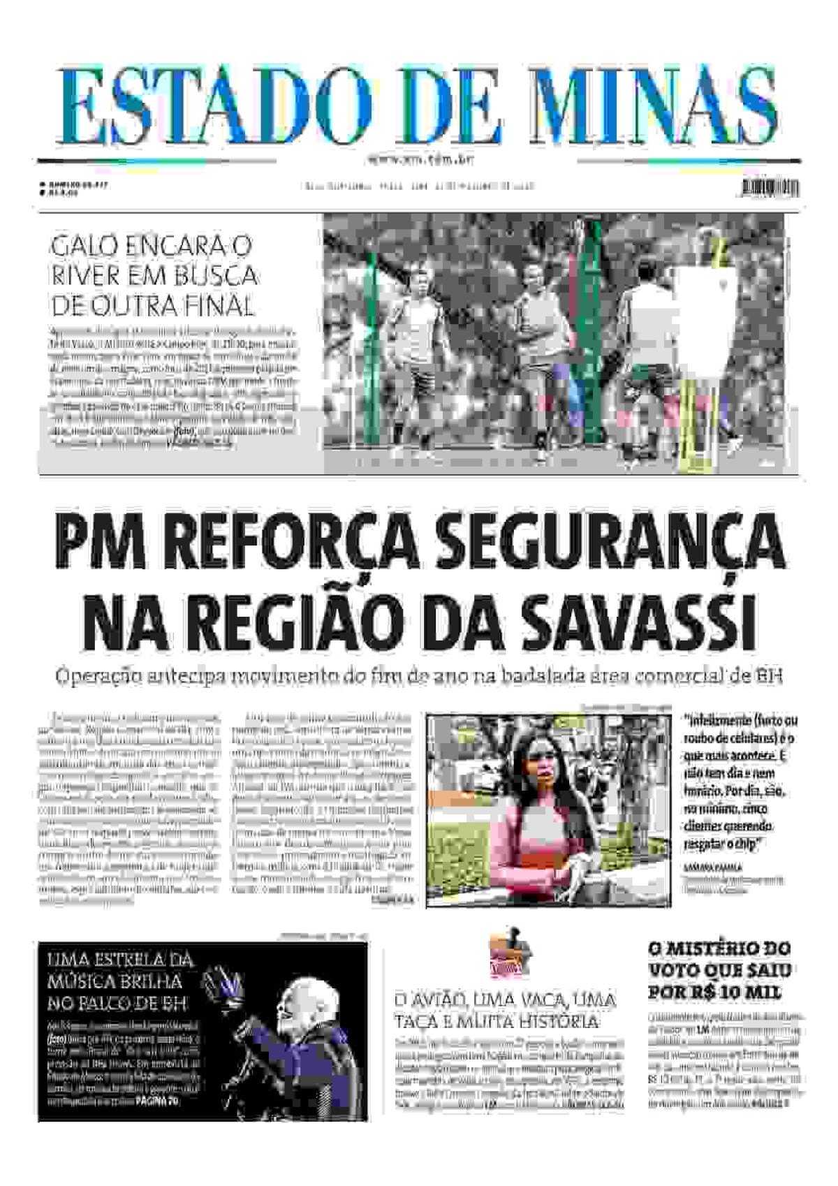 Confira a capa do Estado de Minas do dia 22/10/2024