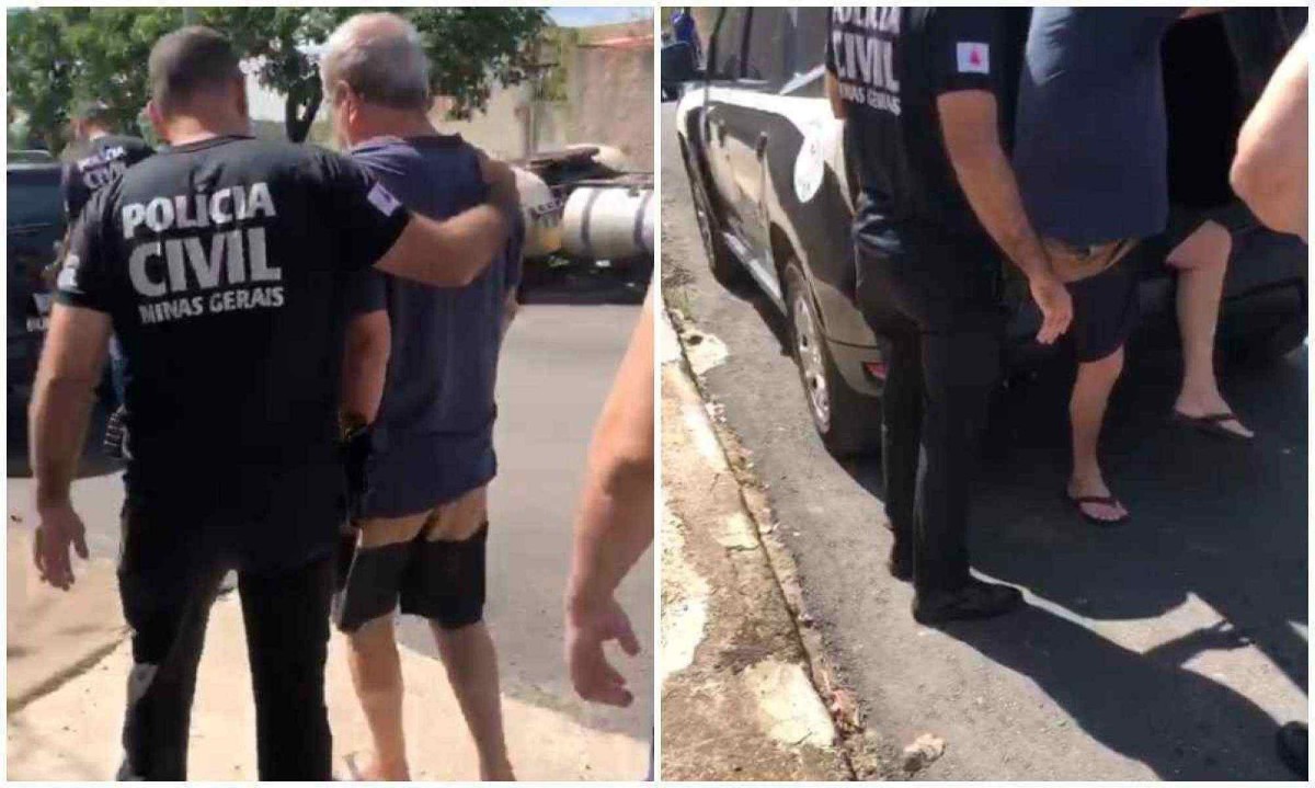 Bernardino Batista dos Santos, de 77 anos, foi preso em sua casa na cidade de Juatuba, na Região Metropolitana -  (crédito: PCMG)