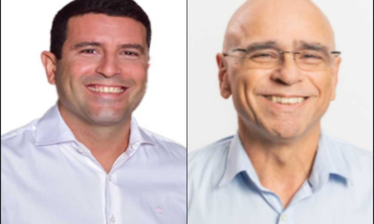 Raphael Vitiello (PP) e Farid Madi (Podemos) disputam o pleito em Guarujá -  (crédito: Reprodução/TSE)