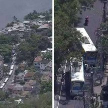 Criminosos sequestram três ônibus e bloqueiam estrada no Rio de Janeiro - Reprodução/TV Globo