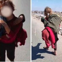 O que aconteceu com menina que carregou irmã mais nova na Faixa de Gaza? -  Alaa Hamouda / reprodução