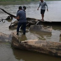 Seca histórica no Amazonas faz navio do século 19 emergir no rio Madeira - Reprodução