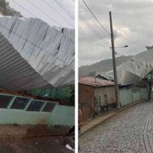 Chuva arranca telhado de asilo e deixa moradores sem luz em Minas - Redes Sociais