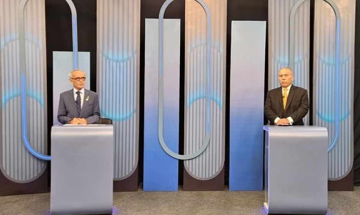 Cícero Lucena e Marcelo Queiroga se enfrentaram no debate da Globo -  (crédito: Felipe Lima/Divulgação)