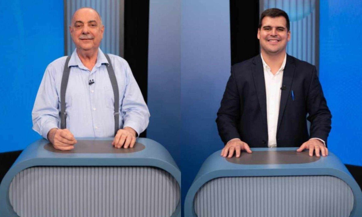 Fuad Noman (PSD) e Bruno Engler encaram disputa acirrada pela Prefeitura de Belo Horizonte -  (crédito: TV Globo/Douglas Magno)