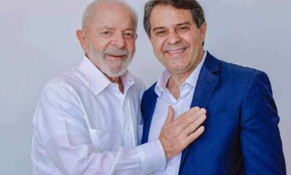 Lula e Evandro Leitão, prefeito eleito de Fortaleza.
 -  (crédito: Divulgação/PT)