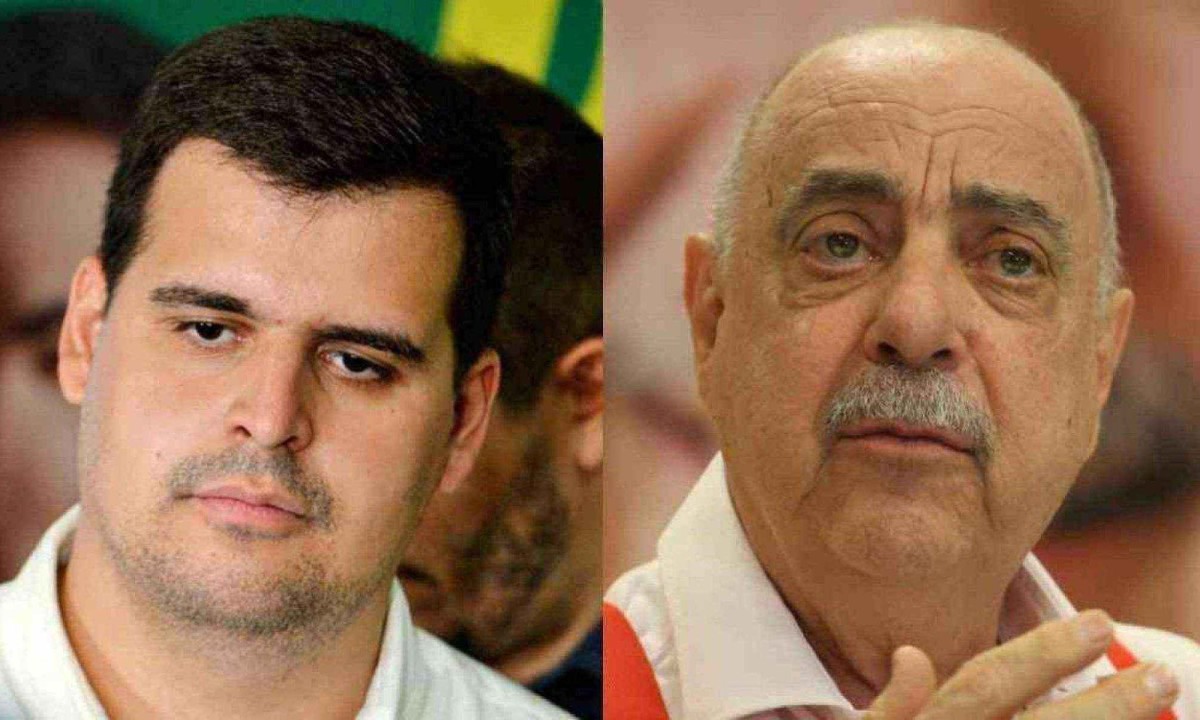 Bruno Engler e Fuad Noman disputam o segundo turno da eleição em BH -  (crédito: Túlio Santos/EM/D.A Press e Marcos Vieira/EM/D.A Press)