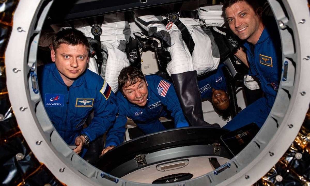 Os membros da missão Crew-8, da SpaceX  -  (crédito: Nasa Johnson)