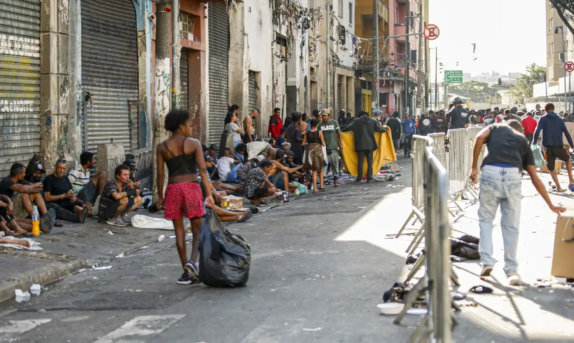 Registro da  chamada Cracolândia, em São Paulo -  (crédito: © Paulo Pinto/Agência Brasil)