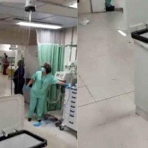 Hospital João XXIII, em BH, tem vazamento de água durante chuva - Reprodução / Redes sociais